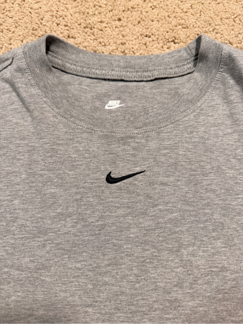 Nike Gray Crewneck Short-Sleeve Top